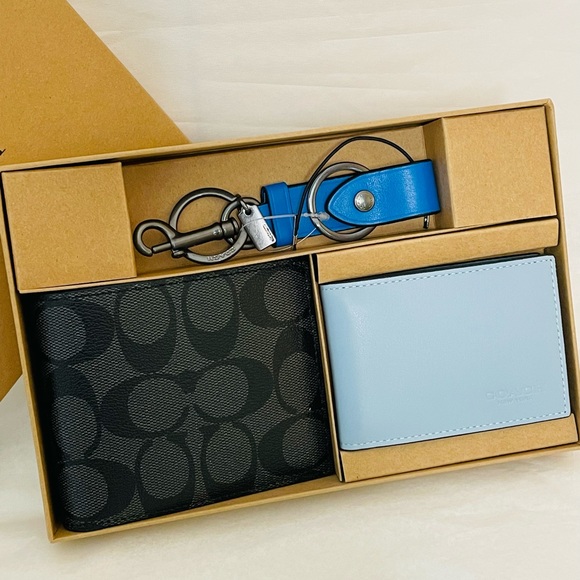 NWT Coach Men’s 3 in-1 Wallet boxed Gift set - Picture 2 of 9